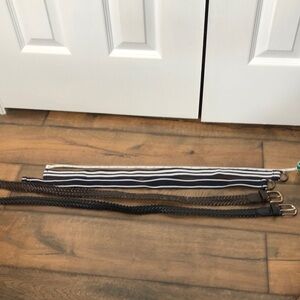 4 Boys Striped and Braided Belts Set, various sizes